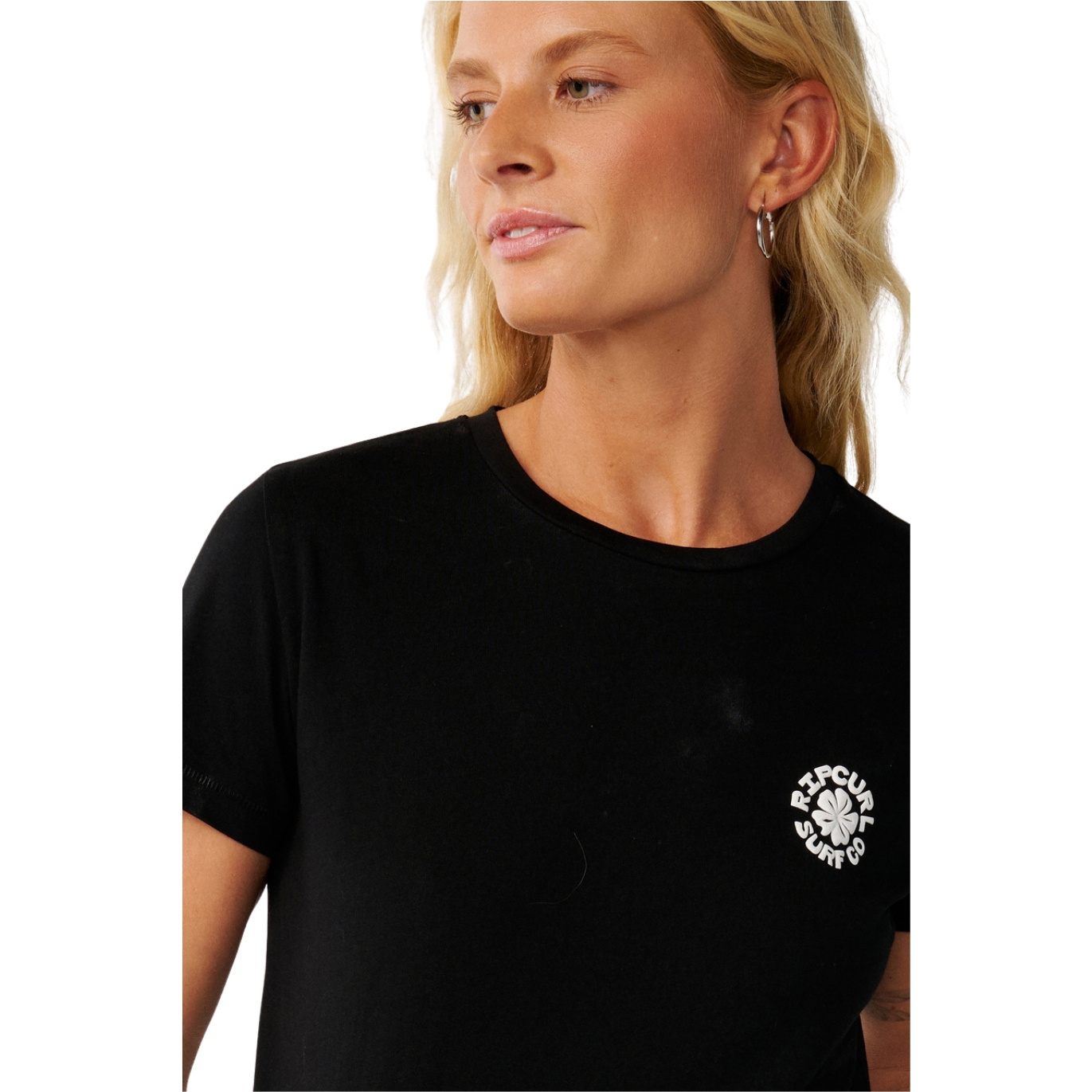 2026 Rip Curl Dame Festbølge Kortærmed T-shirt 0Q4WTE - Black